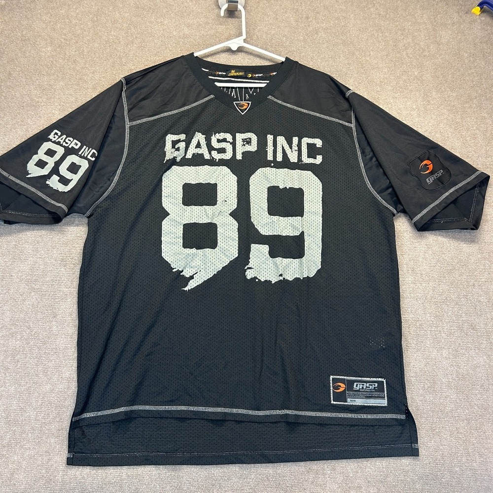 GASP Inc No 1 Football Jersey Men's XL Black Gym Mesh Pullover THE MACHINE #89